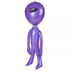 Purple Inflatable Alien Figure 36”